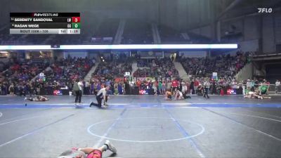 105 lbs Champ. Round 1 - Serenity Sandoval, Lucas Wrestling vs Ragan Wege, Clay County