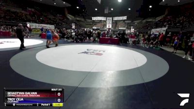285 lbs Semifinal - Sevastyan Galvan, Central High School Wrestling vs Troy Ceja, California