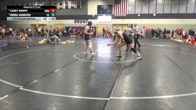 190 lbs 7th Place Match - Carly Knapp, Western Dubuque vs Emma Sanders, Iowa City Liberty