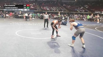 D 1 150 lbs Cons. Round 4 - Oliver Scarpelli, St. Paul`s vs Cade Sandefer, Catholic - B.R.