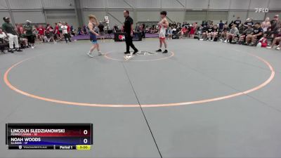 126 lbs Round 3 (8 Team) - Lincoln Sledzianowski, Pennsylvania vs Noah Woods, Illinois