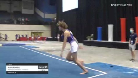 John Blakey - Floor, Premier Gymnastics Academy - 2021 USA Gymnastics Development Program National Championships