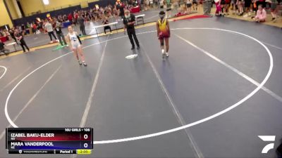 106 lbs Champ. Round 1 - Izabel Baku-Elder, ND vs Mara Vanderpool, NE