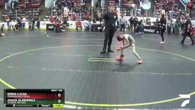 49 lbs Cons. Round 2 - Emma Lucas, Chippewa Hills Youth vs Isaiah Alashmaly, Algonac Mat Rats