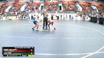 75 lbs Cons. Round 3 - Khiry Williams, Pontiac Roseville vs Levi Pike, Michigan West Wrestling Club