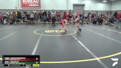 85-89 lbs Round 1 - Libby Wigglesworth, Legend Wrestling Club vs Emily Bradley, Smith Mountain Lake Wrestling