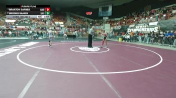 106 lbs Cons. Round 2 - Braxton Barnes, Garnett-Anderson County HS vs Brooks Rankin, Louisburg HS