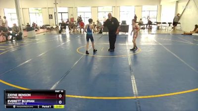 87 lbs Round 1 (8 Team) - Zayne Benson, Colorado vs Everett Bluman, Massachusetts