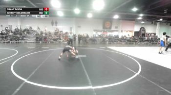 113 lbs Round Of 16 - Grant Dixon, Oakdale WC vs Johnny Solorzano, Unattached