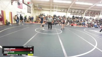 126 lbs Cons. Round 1 - Teresa Benac, Durango, CO vs Kieran Gage, Casteel