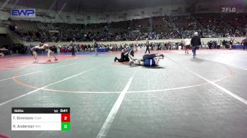 150 lbs Consi Of 8 #1 - Tate Simmons, Team Guthrie Wrestling vs Ryan Anderson, Shawnee Middle School