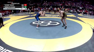 D3-190 lbs Quarterfinal - Brencyn Evans, Monroeville vs Johnny Bailey, Sal. Southern