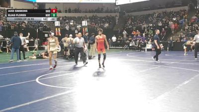 126 lbs Consi Of 32 #2 - Jake Simmons, Oakdale (SJ) vs Elias Flores, Northview (SS)