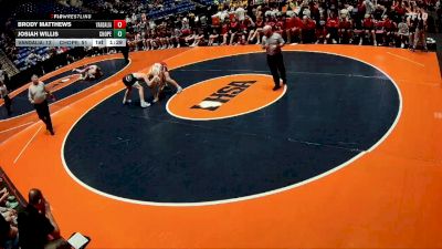 138 lbs Quarterfinals (8 Team) - Brody Matthews, Vandalia vs Josiah Willis, Chicago (C. Hope Academy)