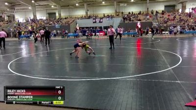 65 lbs Champ. Round 1 - Riley Hicks, Rabbit Wrestling Club vs Boone Stamper, Knights Wrestling Club