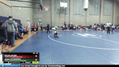 56 lbs Cons. Round 2 - Kenai Mcgimpsey, Mount Vernon Pitbulls Wrestling vs Atlas Leckie, Cement City Wrestling Club