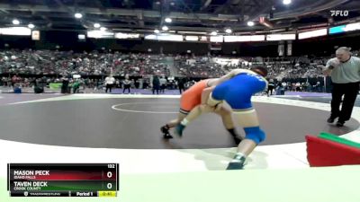 132 lbs Cons. Round 1 - Mason Peck, Idaho Falls vs Taven Deck, Crook County