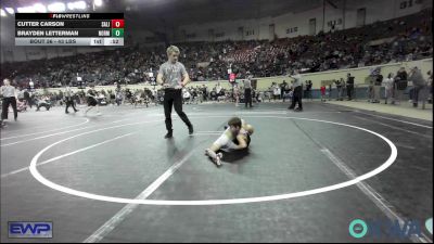 43 lbs Round Of 16 - Cutter Carson, Salina Wrestling Club vs Brayden Letterman, Norman Grappling Club