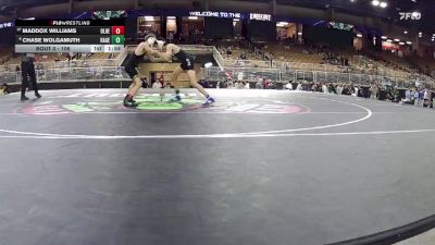 106 lbs Champ. Round 2 - Maddox Williams, Olympic Heights vs Chase Wolgamuth, Hagerty