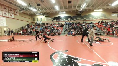 120 lbs Round 1 - Brody Hanson, Lake Stevens Wrestling Club vs Jack Stone, Wrestling Rhinos Wrestling Club