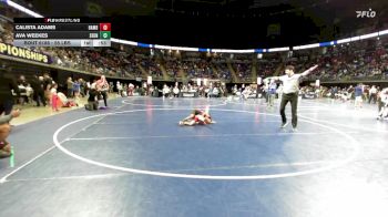 55 lbs Quarterfinal - Calista Adams, Hamburg Area vs Ava Weekes, Shenandoah Valley
