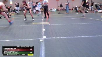 100 lbs Round 5 - Harley Miller, Hurricane Wrestling Academy vs Damaris Vargas, Greater Heights Wrestling