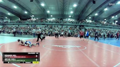 80 lbs Champ. Round 1 - Renner Hill, Butler Youth Wrestling Club-AA vs Bryar Hall, Marshfield Youth Wrestling-AA 