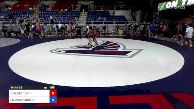 100 lbs Rnd Of 32 - William Clanton, NY vs Chase Karenbauer, PA