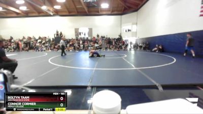 165 lbs Cons. Round 2 - Boltyn Taam, San Francisco State vs Connor Cormier, Menlo College
