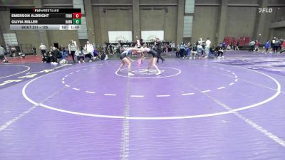 105 lbs Champ. Round 2 - Olivia Miller, Harrah vs Emerson Albright, Frontenac