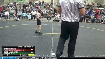 53 lbs Semifinal - Zander Riker, Michigan Center Young Cardinal vs Cole Southwick, Springport WC