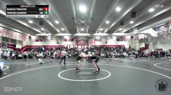 190 lbs Cons. Round 4 - Tristen Klemish, Junipero Serra vs Basilio Tiniacos, Menlo-Atherton