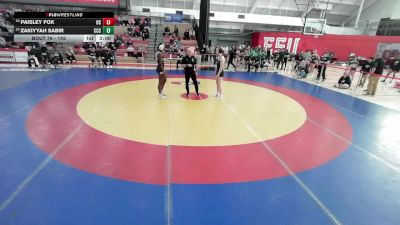 145 lbs Cons. Round 2 - Zakiyyah Sabir, Cedar Crest vs Paisley Fox, Ursinus