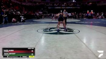 Girls 165 lbs Quarterfinal - Faith Bryant, Highland vs Kate Aubin, Academy