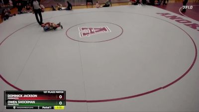 82 lbs 1st Place Match - Dominick Jackson, Minnesota vs Owen Shockman, Minnesota