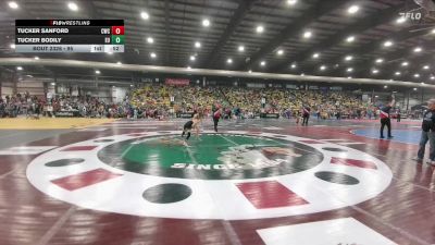95 lbs Cons. Round 2 - Tucker Sanford, Coyote Wrestling Club vs Tucker Bodily, Eastside United