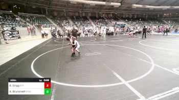 49 lbs Quarterfinal - Bryson Grigg, Tulsa Blue T Panthers vs Adam Brummett, Sperry Wrestling Club