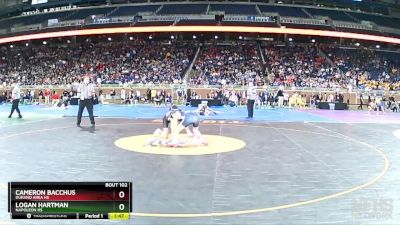 D3-120 lbs Champ. Round 1 - Cameron Bacchus, Durand Area HS vs Logan Hartman, Napoleon HS