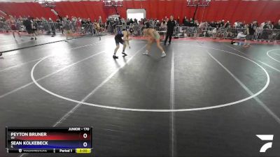 170 lbs Cons. Round 4 - Peyton Bruner, WI vs Sean Kolkebeck, IL