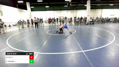 95 lbs Consi Of 16 #1 - Brady Full, PA vs Caleb Snyder, OH