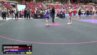 118 lbs Semifinal - Mackenzie Carder, OH vs Oakley Sorenson, KS