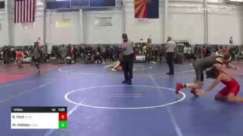 144 lbs Semifinal - Brennan Font, PHOX Oxnard_ CA vs Matthew Holiday, CRAW/RoughHouse