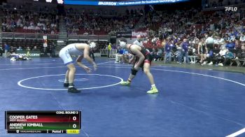 1A-165 lbs Cons. Round 3 - Andrew Kimball, Don Bosco vs Cooper Gates, West Branch