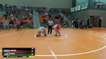 287 lbs Round 1 - Sammy Grimes, Bob Jones vs Luke Sparks, Hartselle