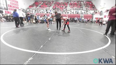 85 lbs Quarterfinal - Eli Bright, Del City Little League Wrestling vs Masen Harms, Noble Takedown Club