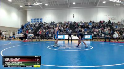 132 lbs Cons. Round 1 - Nicolas Colletti, St. Andrew`s Episcopal School vs Will Holladay, French Camp Academy