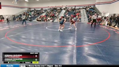 138 lbs Round 2 - Morgan Schuster, Allen Blue (Girls) vs Adriana Quevedo, Dripping Springs (Girls)