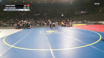 6A Boys 113 lbs 3rd Place Match - Aaron Burke, Sandy Boys vs Luis Martinez, McNary Boys