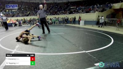 55 lbs Round Of 16 - Thomas Cisneroz, BullTrained vs Stetson Topping, Smith Wrestling Academy