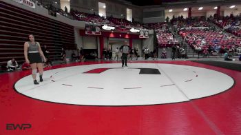 145 lbs Semifinal - Peyton Blanton, Tulsa Union Girls vs Olivia Long, Wyandotte HS Girls